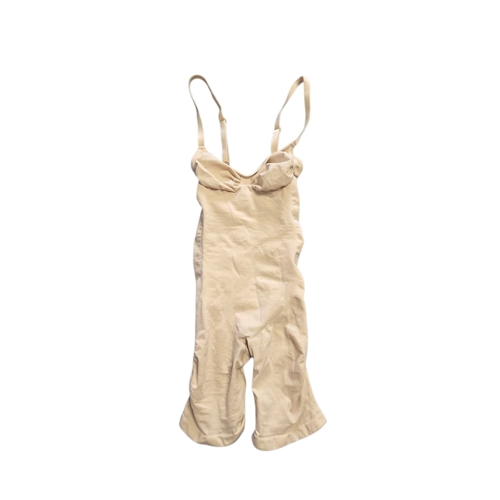 Skims Seamless Sculpt Mid Thigh Bodysuit Body Shaper Sculpting Sand Small NWOT